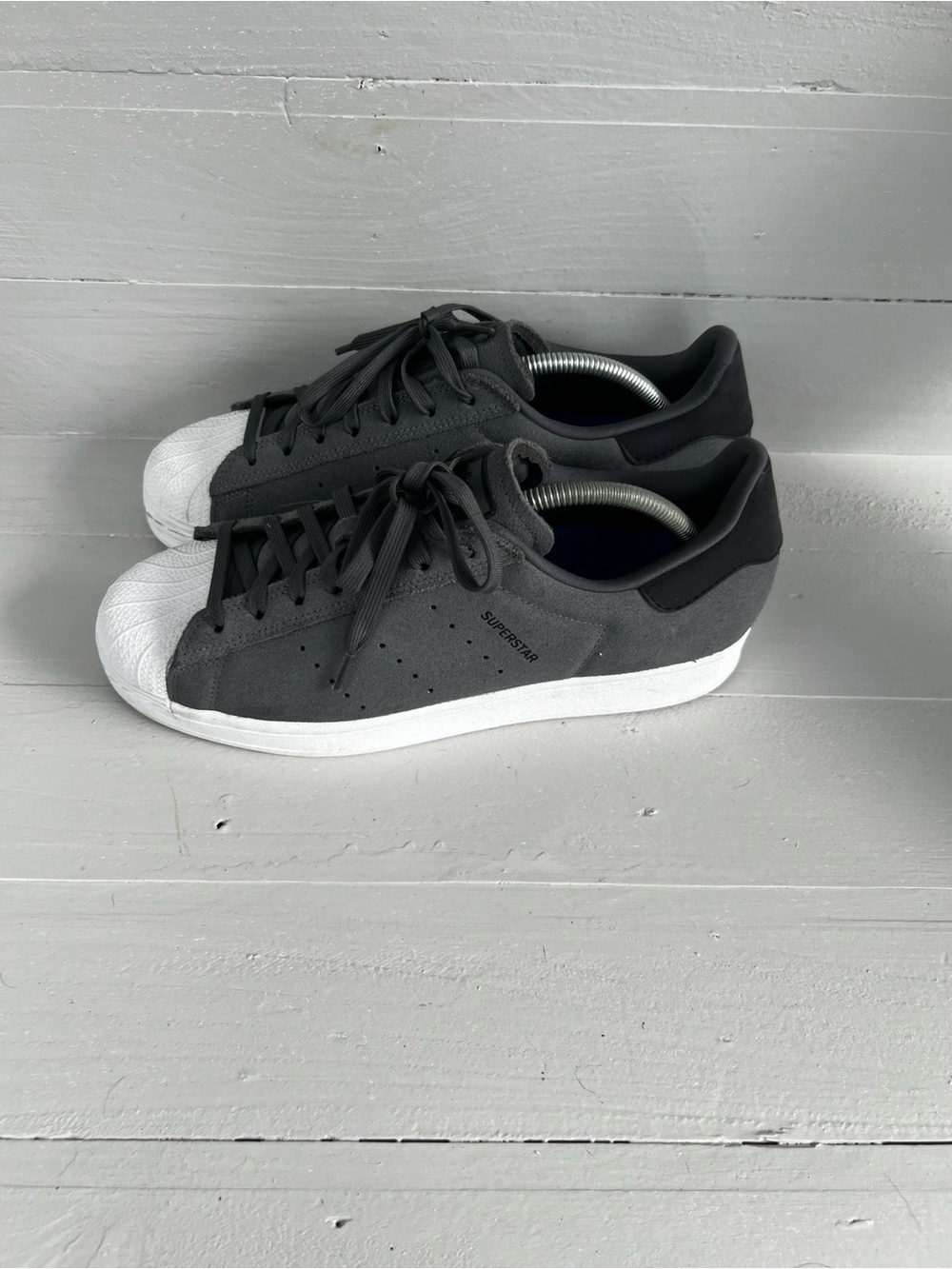 Adidas Superstar Grey Suede Mens Sz 10 Sneaker